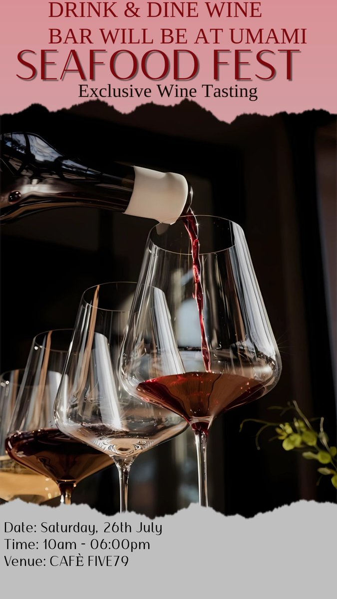 loladice2's tweet photo. WINE AND DINE EXCLUSIVE WINE WILL BE AT THE UMAMI SEAFOOD FEST BOOK YOUR STALLS https://t.co/qDjcniSQ5t