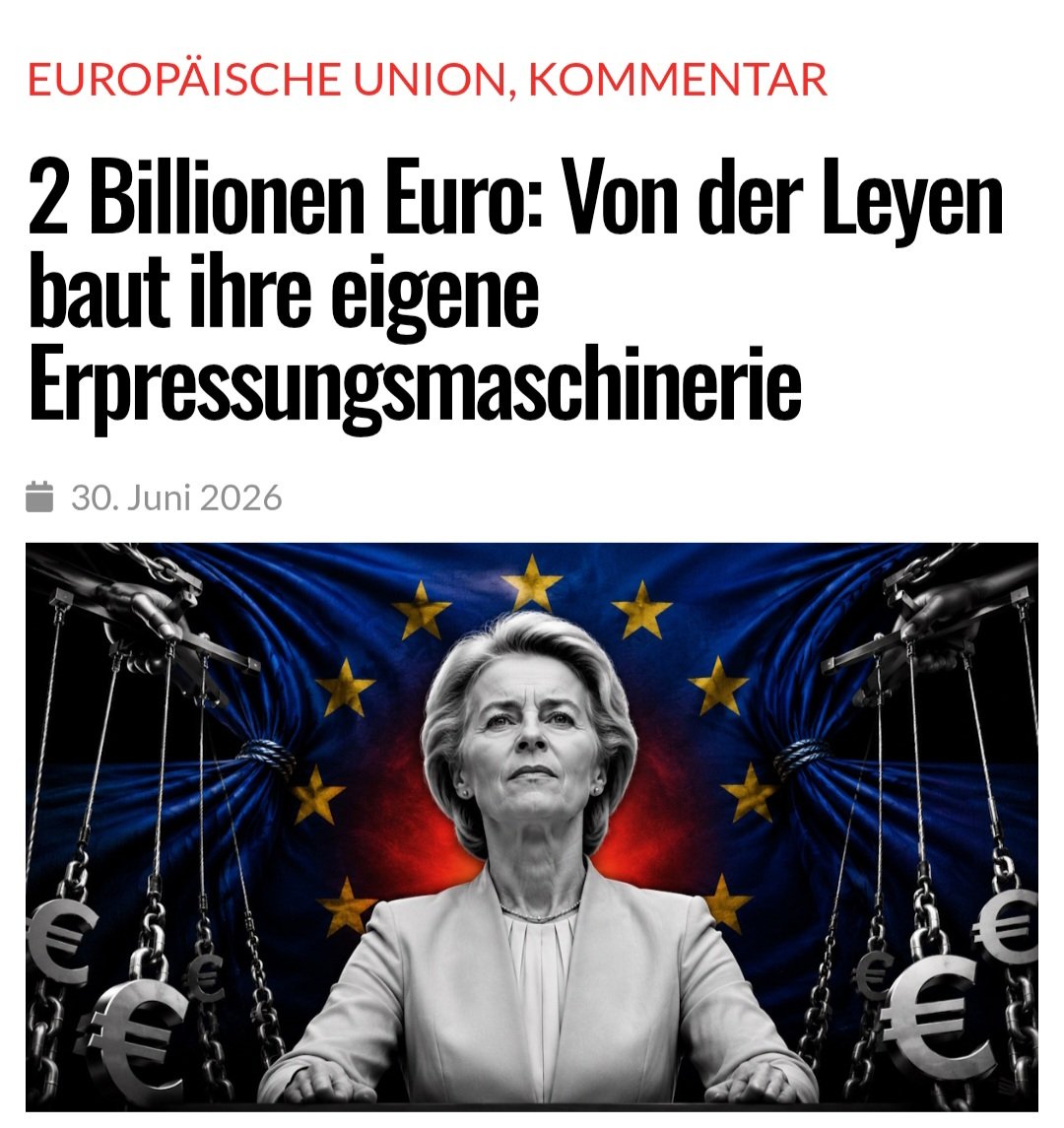 YNne5791's tweet photo. Von der Lenin plant offenbar einen #Putsch gegen die #Nationalstaaten!

#Erpressungsmaschinerie
#WokeAgenda
#Klima #GenderIdeologie
#Digitalisierung
#EUMafia

https://t.co/rM1XVk9Bds https://t.co/SXxJcBBvGD