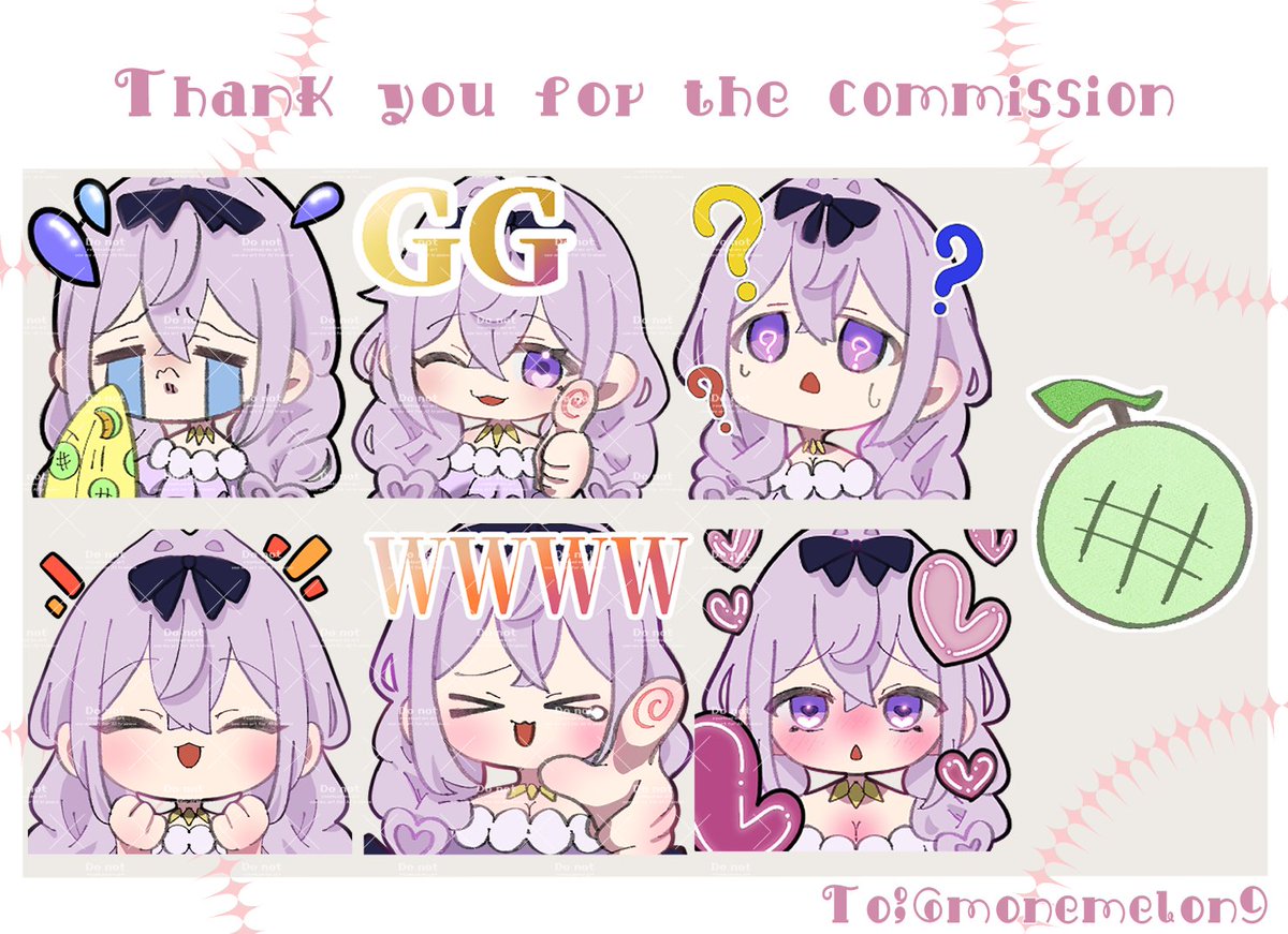 luv_rabit's tweet photo. ⟡𝐜𝐨𝐦𝐦𝐢𝐬𝐬𝐢𝐨𝐧⟡
もねめろん様(#monemelon9)の
Twitchスタンプ・バッジを作成させていただきました。
ご依頼ありがとうございました⸜  ෆ  ⸝‍

#イラスト依頼 #スタンプ #有償依頼 #commissionㅤ https://t.co/kum00L1jjK