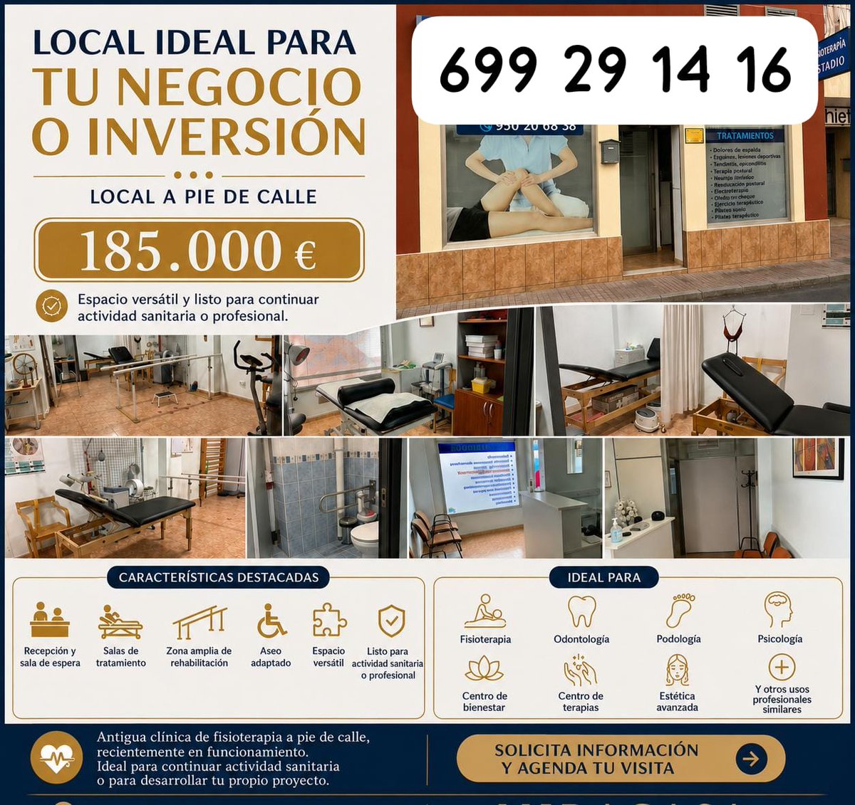 miracasaalmeria's tweet photo. Tu próximo negocio puede empezar aquí.
Ideal para centro de fisioterapia
Precio: 185.000 €
Solicita información y agenda tu visita.
Contacto: +34 681 31 76 87
Email: ahoramicasaalmeria@gmail.com
#LocalEnVenta #Inversión #Empresarios #CentroDeSalud #Fisioterapia #Almería https://t.co/GWdzn0SSbS