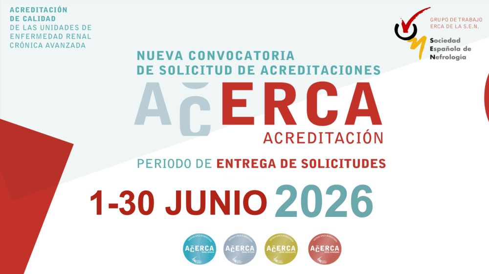 SENefrologia's tweet photo. 🚨 ¡ÚLTIMO día para solicitar la Acreditación #ACERCA!
✅ Si tu Unidad de Enfermedad Renal Crónica Avanzada aún no tiene la suya, este es el momento
👉 Solicitud, documentación y requisitos: https://t.co/VLChgif8hp https://t.co/WYazxPGBAf