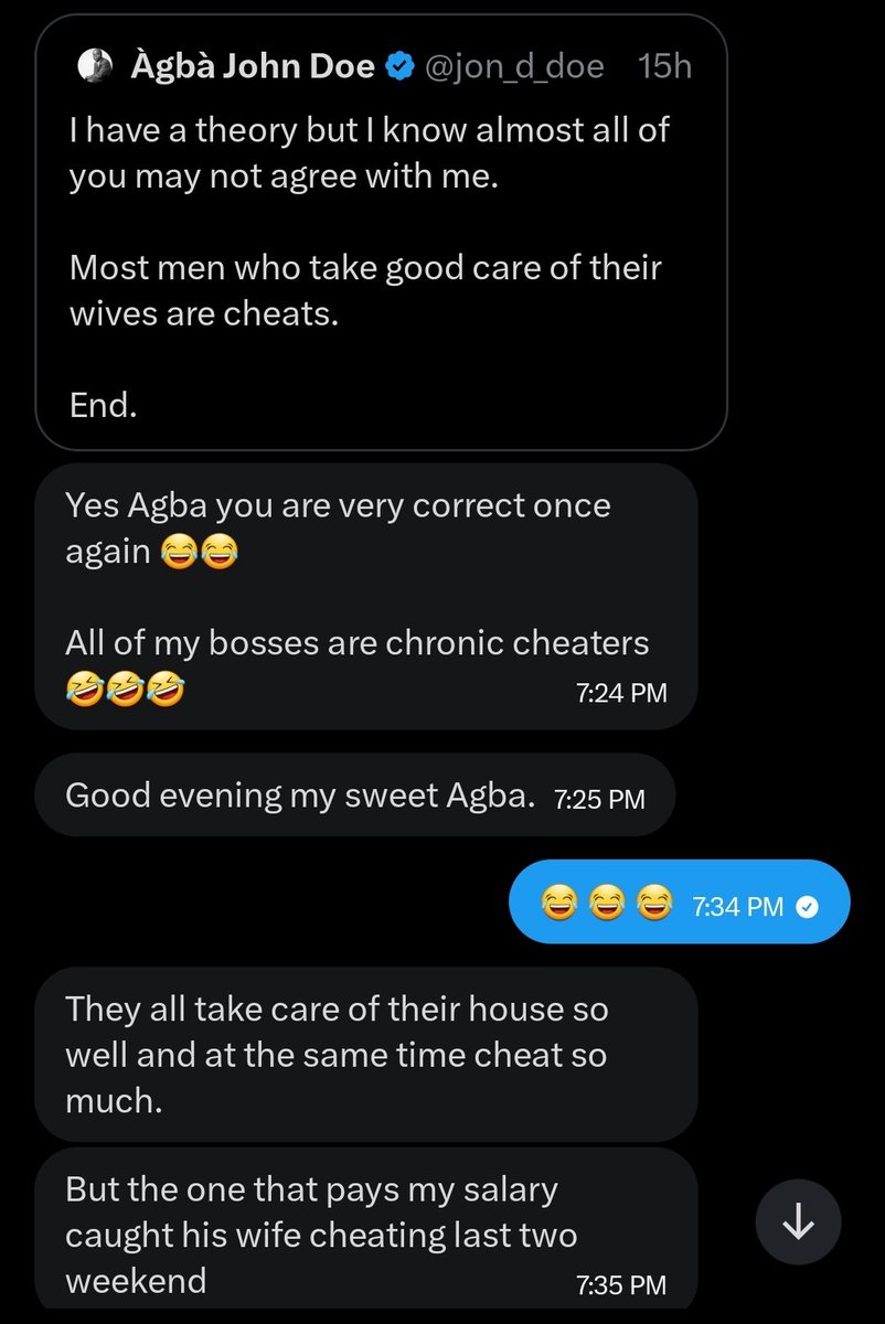 jon_d_doe's tweet photo. How a cheating husband discovered that his wife has been sleeping with 4 different men.

Please read 👇. https://t.co/qyl6c8xVqo