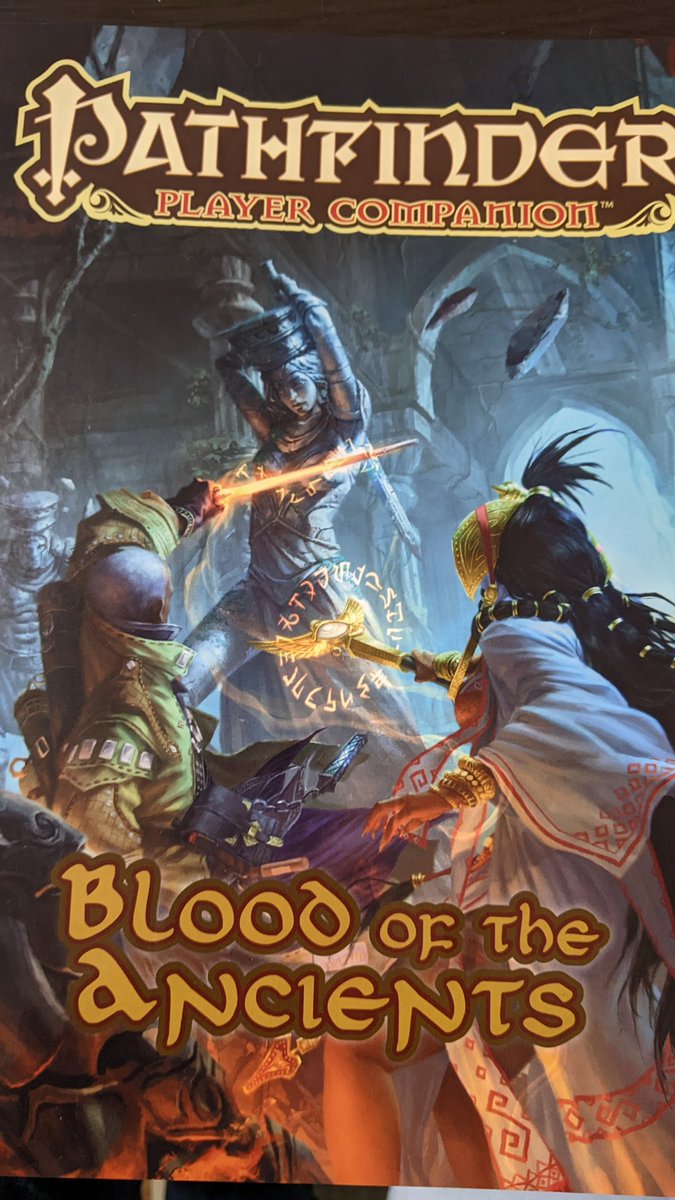 Rmajilow3's tweet photo. PathfinderRPG「Blood of the Ancients」を入手したよ。コレに記載されている「Ashen Path 」という呪文とUltimate Magicのアッシュストーム呪文で地獄のコンボが実現するよ(⁠≧⁠▽⁠≦⁠)　#Pathfinderj #TRPG https://t.co/EU3g9JPbmt