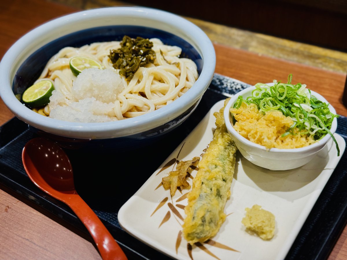 rahiniki's tweet photo. #VPW青唐うどん部 今期２度目ってワケ
ズッキーニ天にもハマってるなう https://t.co/Kf9a7Iug8E