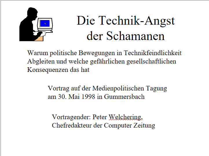 welchering's tweet photo. Im Archiv gekramt:
Das Material zu diesem Vortrag könnte die Basis für das Buch über die Technikfeindlichkeit diverser Grünen-Politiker in den 1990er-Jahren sein https://t.co/Dc7VCMrwYf
