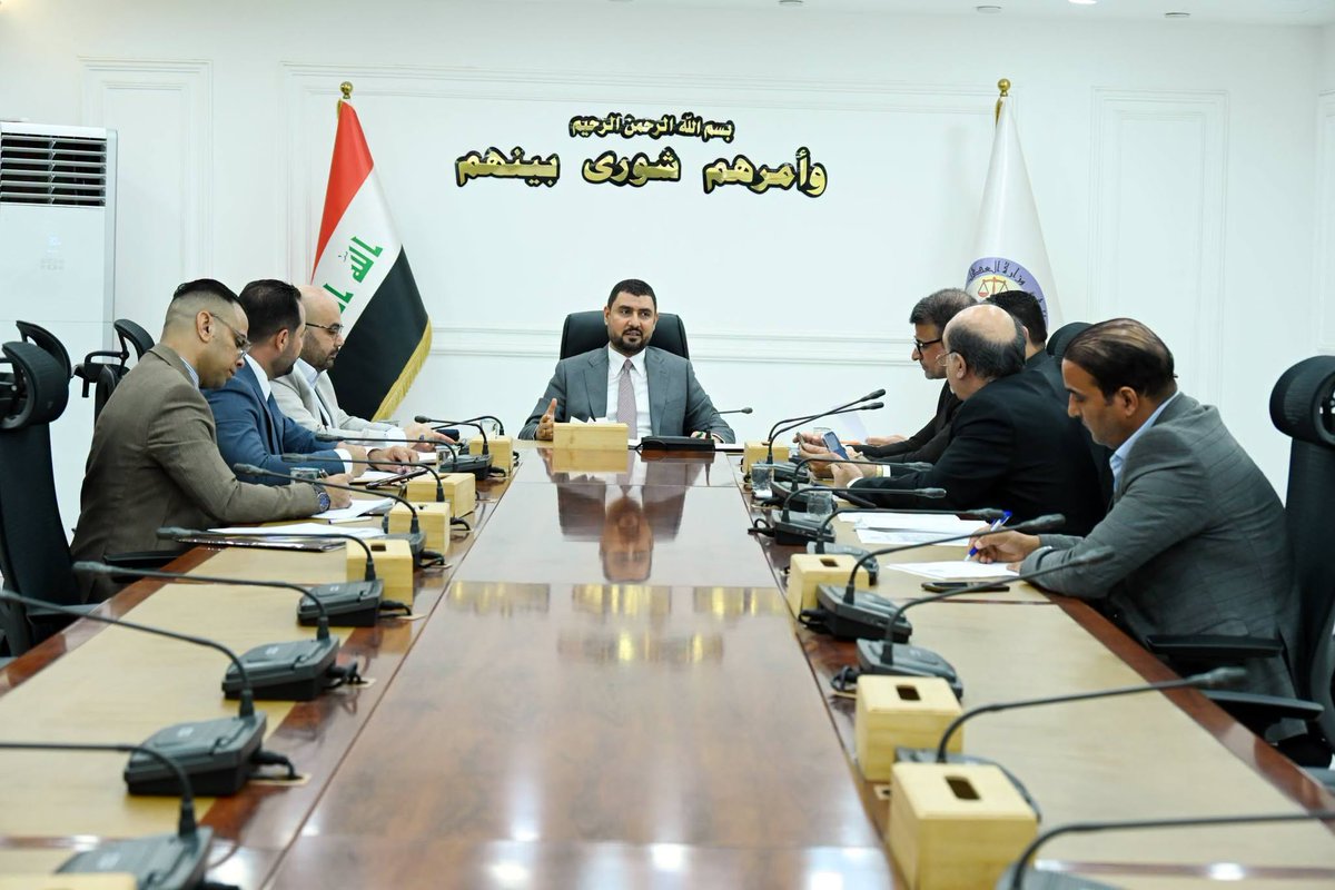 moj_iq's tweet photo. وكيل وزارة العدل الأقدم يترأس الاجتماع الثاني للجنة تنظيم ممارسة مهنة أمناء الإفلاس رقم (7) لسنة 2025، ،في مبنى الوزارة، الاجتماع الثاني للجنة، بحضور أعضائها.

إعلام وزارة العدل
30 / 6 / 2026 https://t.co/mnKfnXPidI