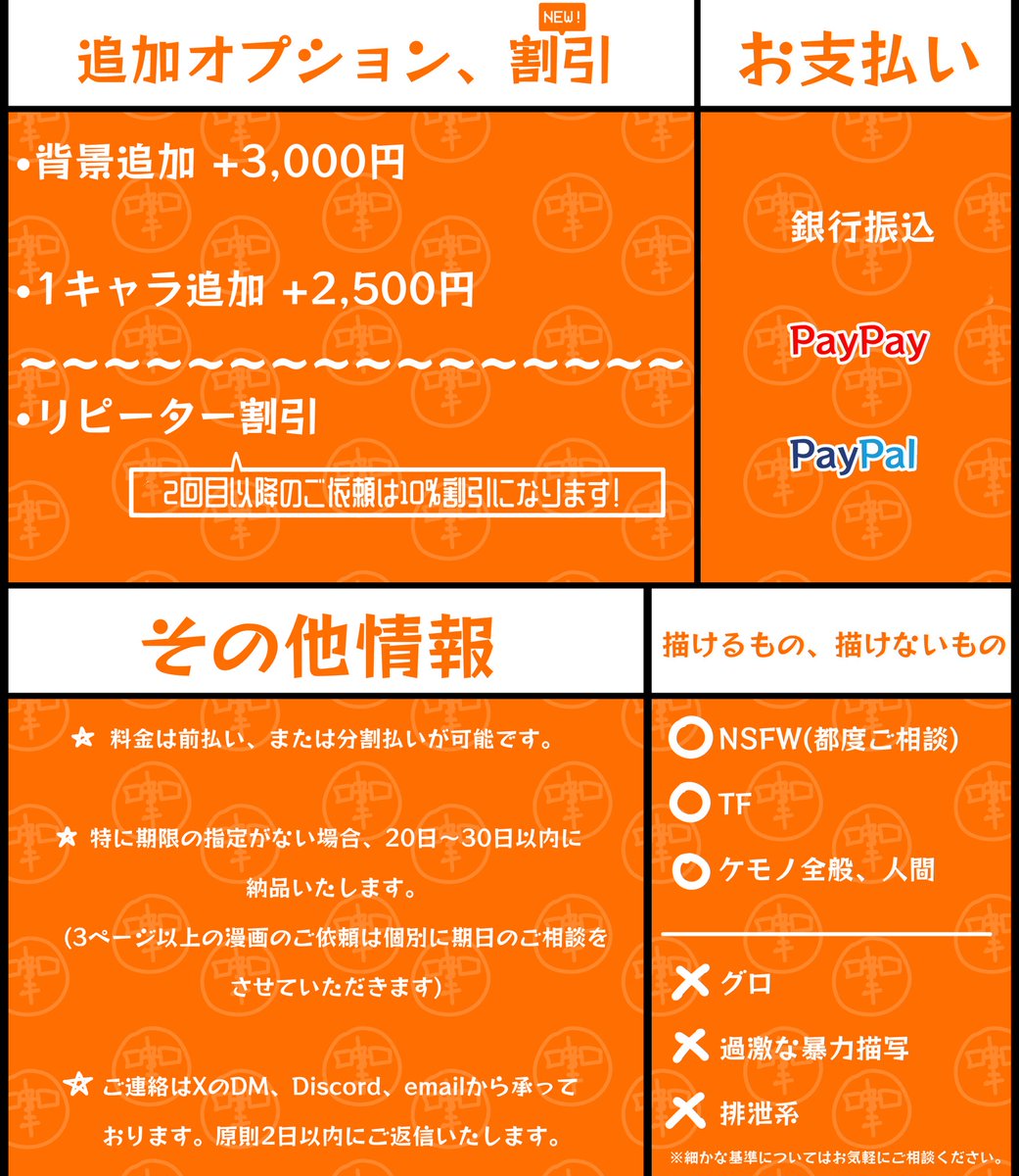 コミッション開始のお知らせ！] (日本語版) この度、6月のコミッション