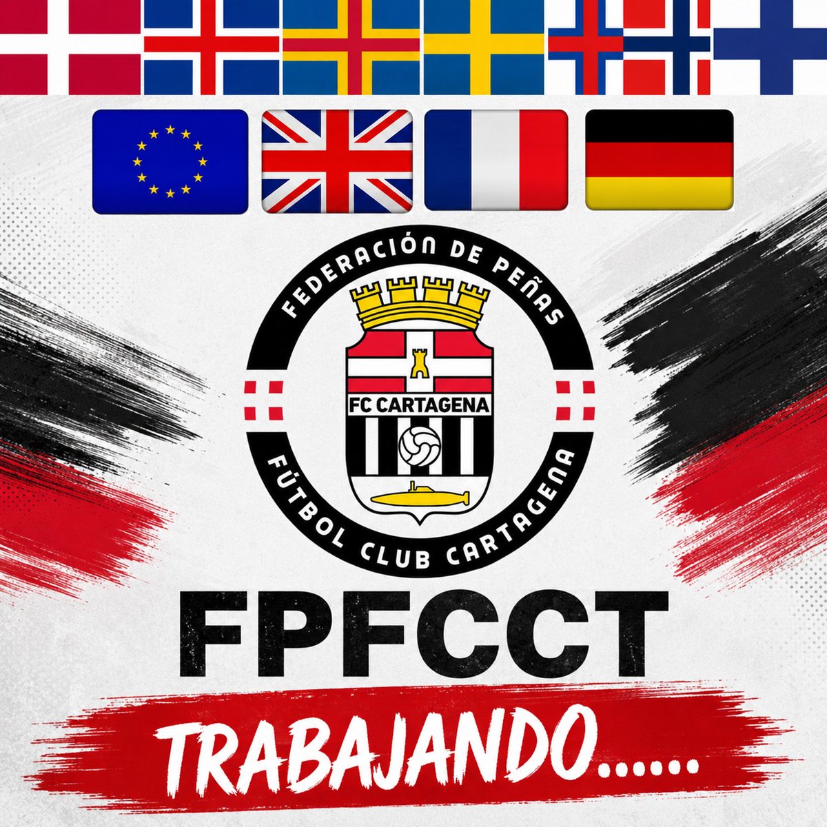 fpfcct's tweet photo. La Federación de Peñas del FC Cartagena sigue trabajando junto al @FCCartagena_efs para hacer crecer la familia albinegra.

Estamos desarrollando un proyecto para acercar el Cartagonova a las comunidades de residentes extranjeros que viven en Cartagena y su comarca. https://t.co/845I9vk3dx