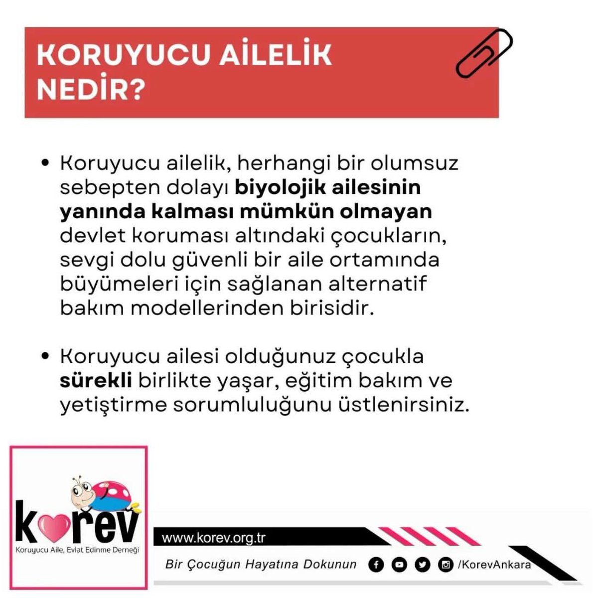 KorevAnkara's tweet photo. Koruyucu aile olmak can bağı ile bir çocuğu çok sevmektir..#koruyucuailem #koruyucuaile https://t.co/Nua9stt4lf