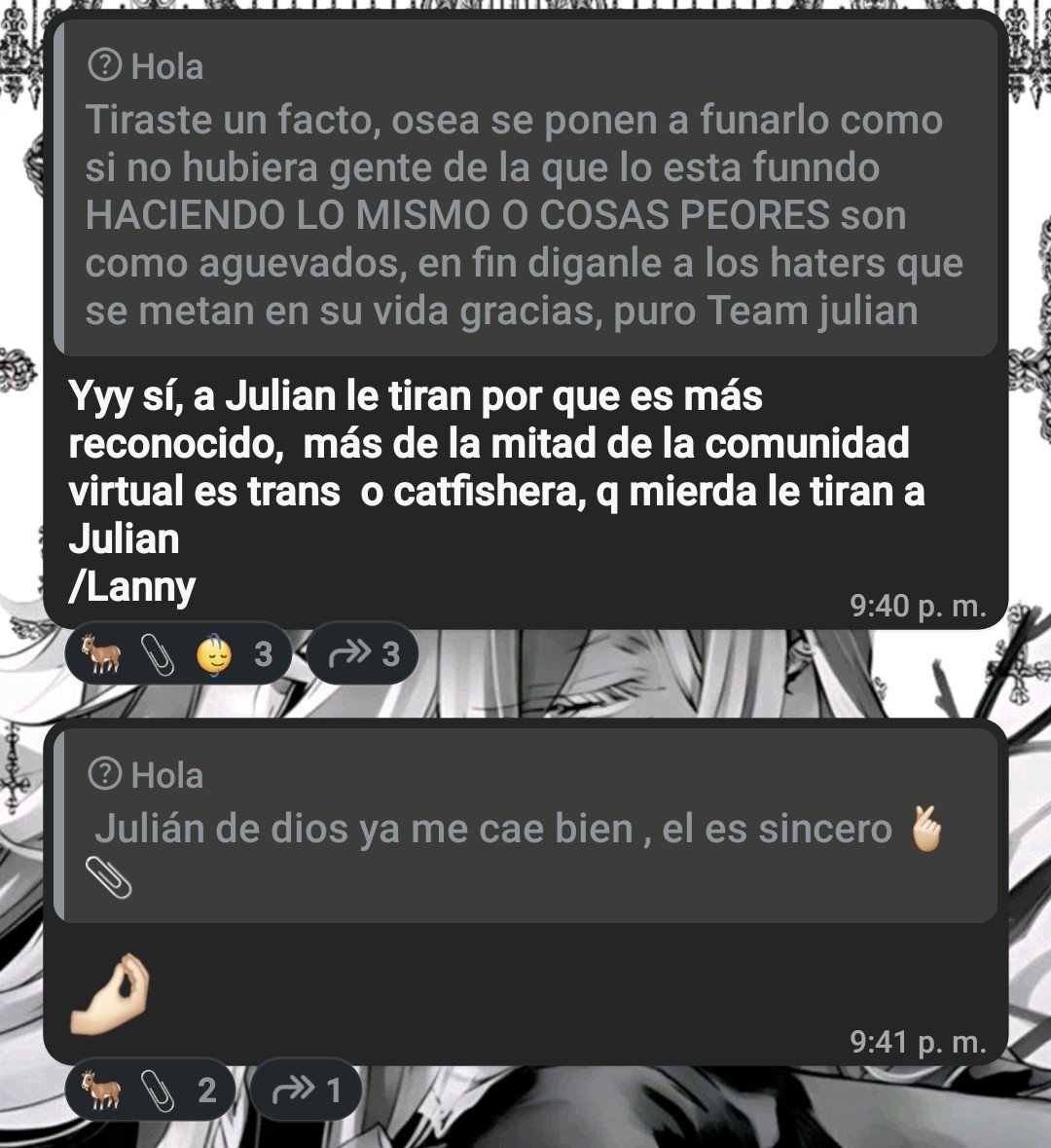 beomnifrecita's tweet photo. PRUEBAS DEL CLAN JUN Y LOS PERRITS DE JULIAN DEFENDIÉNDOLO. https://t.co/QOctWJUCxo