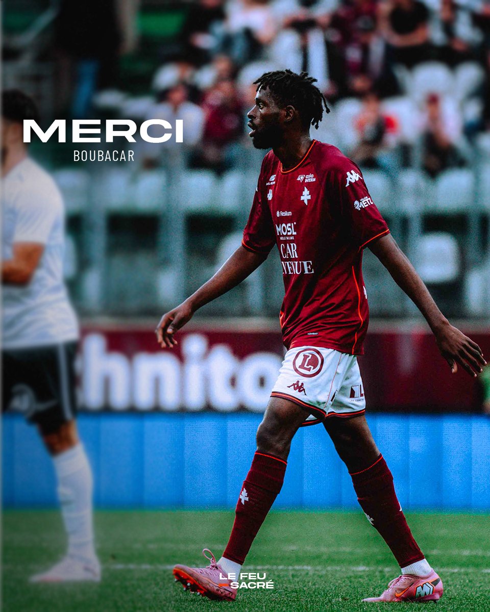 FCMetz's tweet photo. Le FC Metz remercie chaleureusement Lucas Michal, Boubacar Traoré, Giorgi Kvilitaia, Fodé Ballo-Touré et Benjamin Stambouli qui tournent la page de leur aventure grenat. 

Le club grenat tient à les saluer pour leur contribution et leur souhaite le meilleur pour la suite ✊