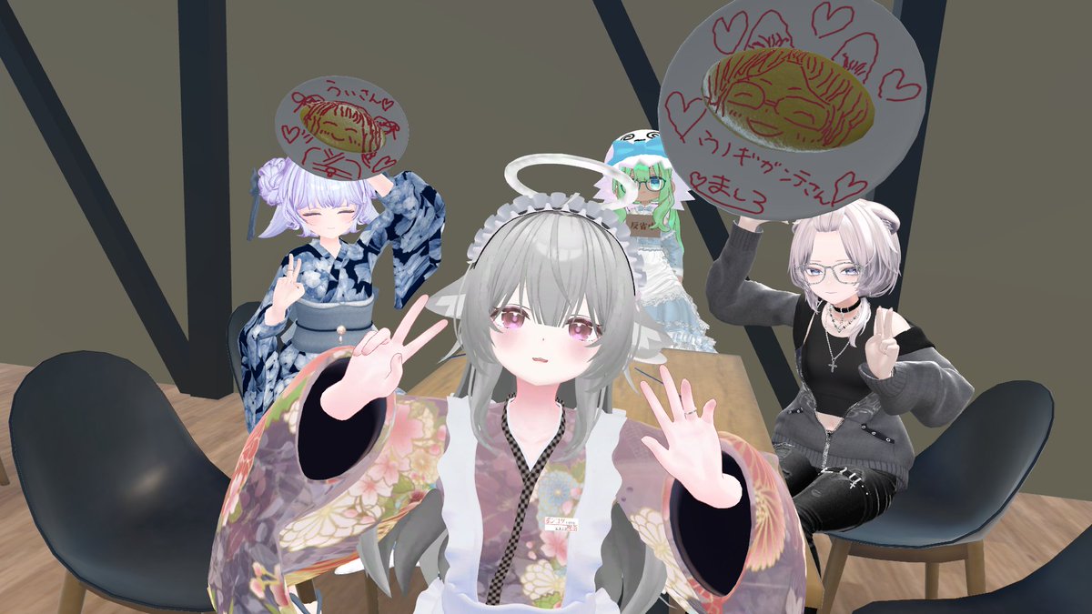 firstmoonui's tweet photo. 全然ツイートしてなかったのでばらばらと
先週はポンコツメイドの気まぐれ喫茶さんにお邪魔させていただきました！
いろんな方いらっしゃってーとても楽しかったなー（）

ポンコツ９メイド１だったかもー？
#ポンコツ喫茶 https://t.co/B0pTlpwBTh
