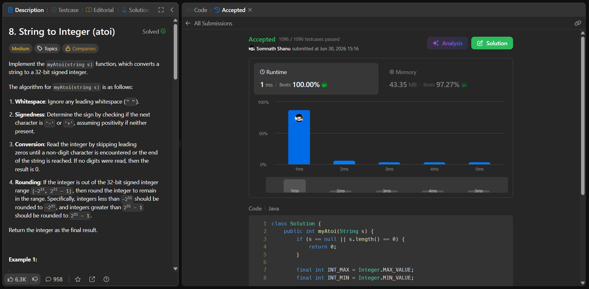 shanu_111ev's tweet photo. 🚀 Day 30/45 #SDESheetChallenge Done 
• Implement ATOI/STRSTR 
• Longest Common Prefix
• Rabin Karp Algorithm
@takeUforward_ https://t.co/ziDkAVlVo9