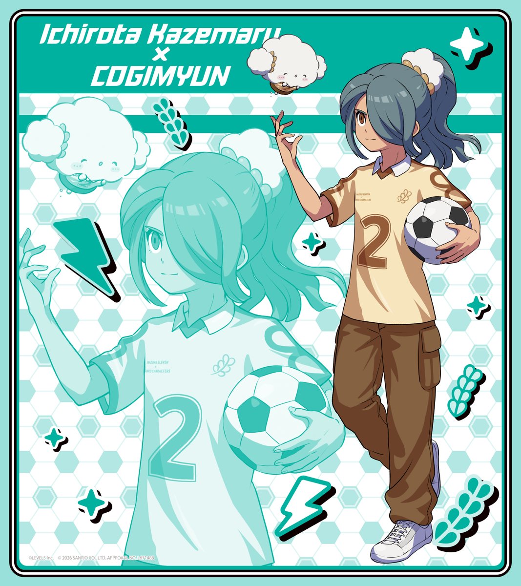 sanrioanist's tweet photo. ⚡イラスト紹介⚡
#イナズマイレブン 英雄たちのヴィクトリーロード×#サンリオキャラクターズ

⚽鬼道有人×タキシードサム
⚽風丸一郎太×こぎみゅん

ただいま先行通販受付中✨

📢先行通販：～7/5(日)
https://t.co/QVNgWhSxI1
📢店頭発売：8/14(金)～

#イナイレサンリオキャラコラボ https://t.co/ZB6WBSJZ4o
