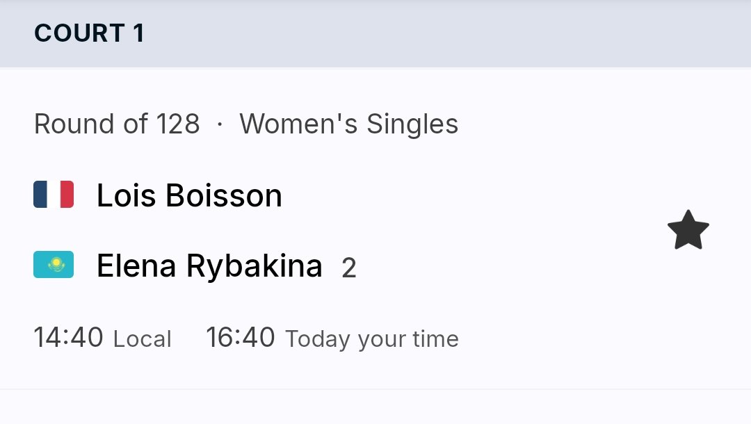 ElenaTurkiye's tweet photo. #ElenaRybakina 
Bugün ilk tur maçımızda kort 1 deyiz 🙌 16:40 dan itibaren Lois Boisson ile karşılaşıyoruz. 

#Wimbledon https://t.co/tryReUqCp2