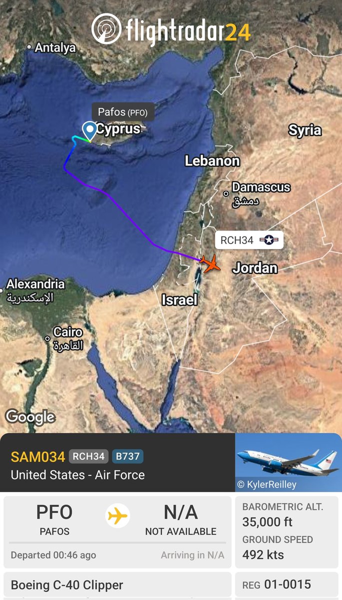 sipjack1776's tweet photo. C-40B Clipper 🇺🇲
#AE115D/01-0015/SAM034
Tracking ESE out of Pafos.
Flight originated out of JBA on 28 June and had a stop in Shannon before continuing to Pafos out of Shannon on 29 June.
@Borrowed7Time @USAF_VIP_LGX https://t.co/4S69JFf0PX