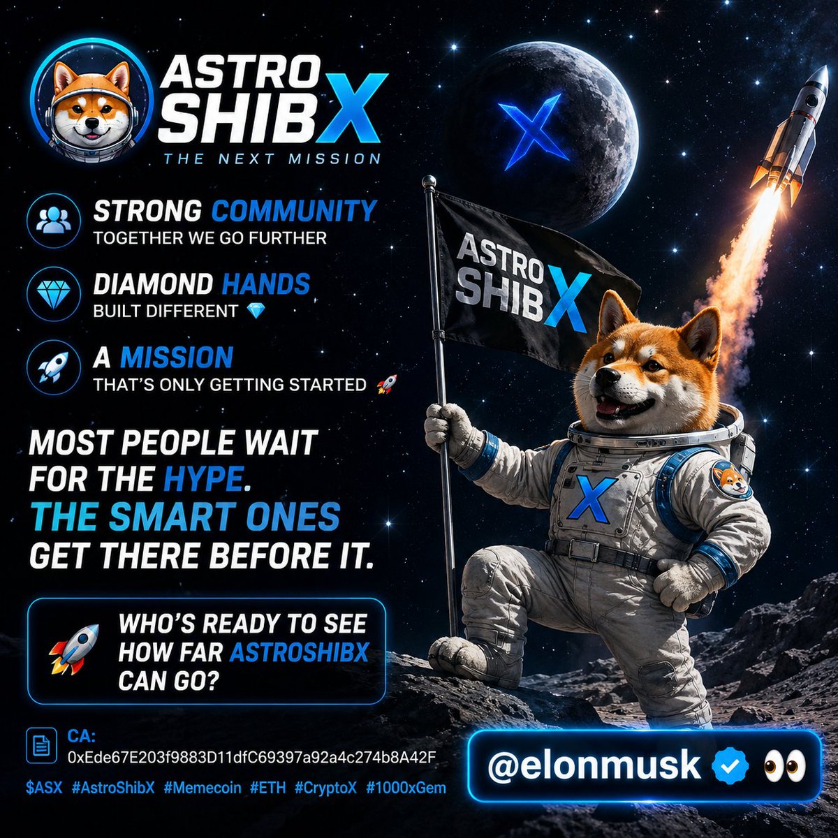 AstroShibX's tweet photo. GM CT ☀️☕️

It's not about the ticker, it's about the lore, narrative and the timestamp on the blockchain. 

AstroShibX was 📅 Created: 2023-09-19

Blockchain never lies‼️

$ASX 

#ASX #AstroShibX #Asteroid #Shib #SpaceX #ETH #Memes #OG #LIV https://t.co/AzHwbsEZzP