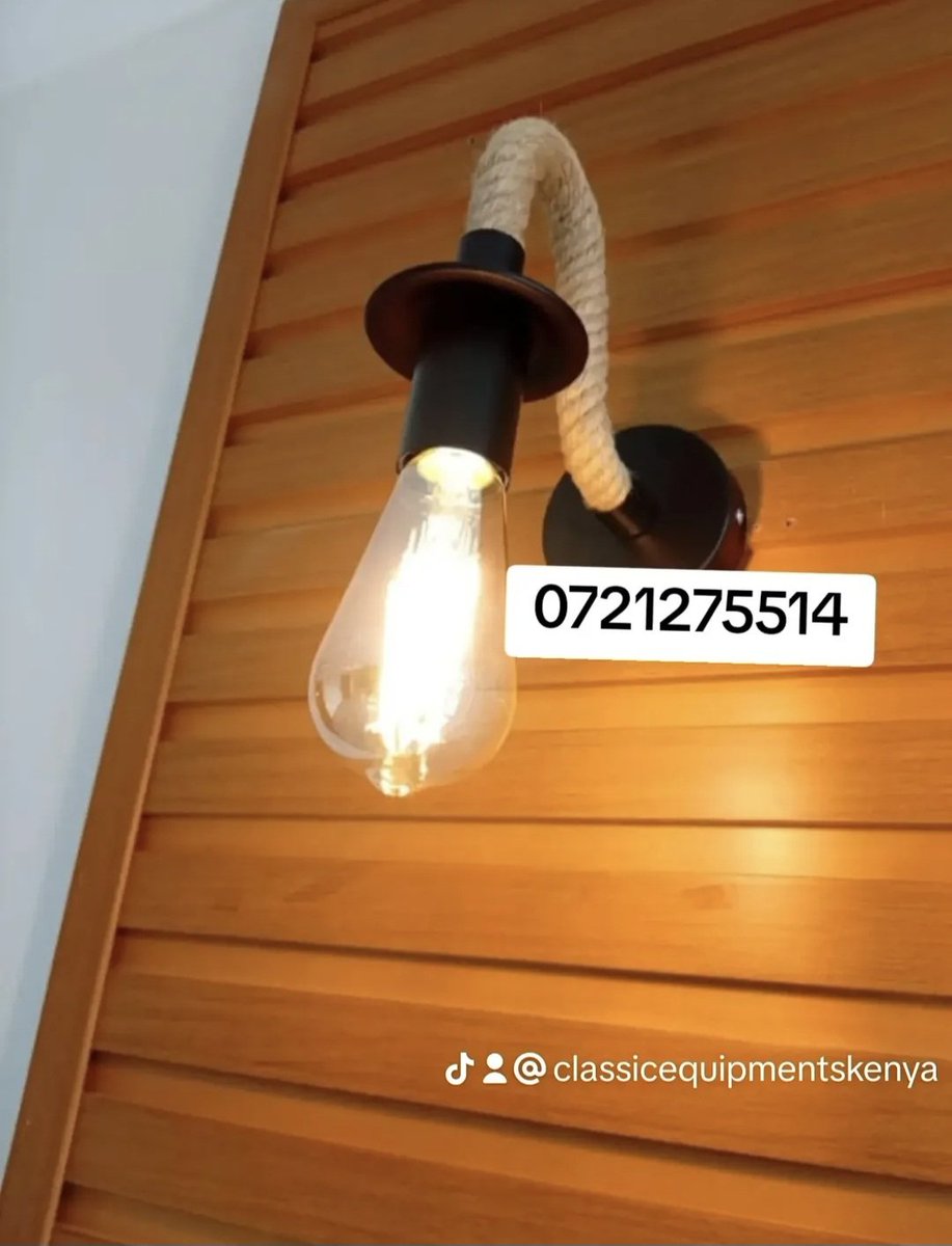 ClasicEquipment's tweet photo. A Touch of Elegance for Every Wall.
Kes 1,500.
0721275514.
✔ Decorative
✔ Elegant
✔ Perfect for Accent Lighting
Ideal for bedrooms, hallways, living rooms, dining areas, and reading corners.
Stylish design. Warm ambience.
#ropewalllight #WallLight #InteriorLighting https://t.co/exMEUV052G
