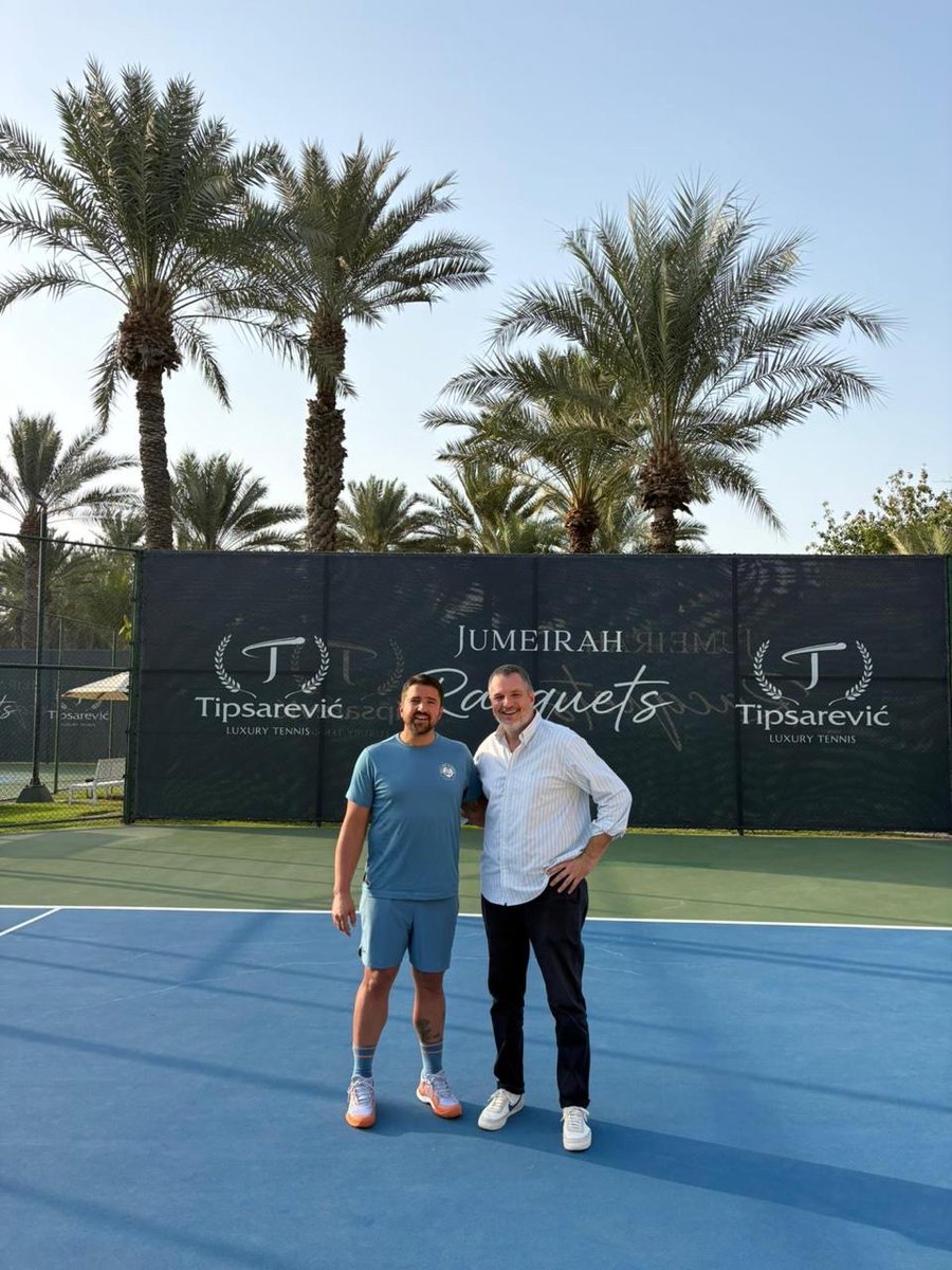 SRBinUAE's tweet photo. Great to meet former Serbian world top 10 player and Davis Cup champion Janko Tipsarevic! The presence of his tennis brand name in Dubai will make Serbian sports even more visible in the UAE! 🇷🇸🎾🇦🇪 https://t.co/K31YYuh6Y3