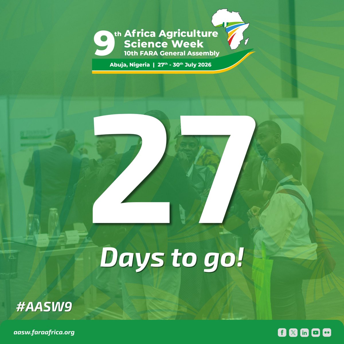 FARAinfo's tweet photo. One conversation can change your perspective.
One introduction can launch partnerships.
One interaction can unlock funding opportunities.
Do not underestimate who you'll meet at #AASW9.
REGISTER TODAY ๐ https://t.co/7qQrdwdw8A
#FARA #AgriScienceWeek #AgricultureInnovation https://t.co/Wwxc7l4db6