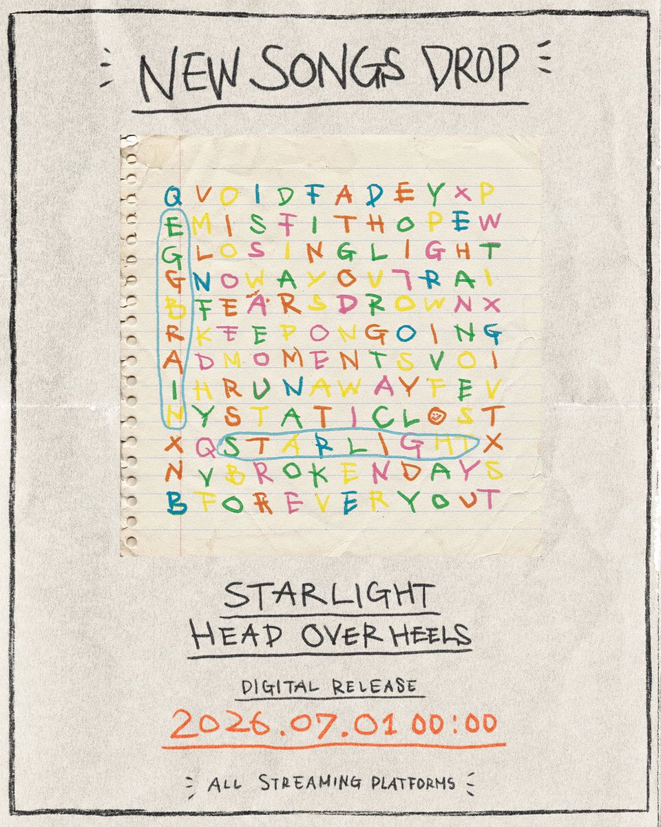 eggbrain_kobe's tweet photo. 💥🚨＼間もなく配信スタート／ 🚨💥

✨ STARLIGHT
✨ HEAD OVER HEELS

⏰ 07.01 (水) 0:00~

▼各種音楽配信サイトはこちらから
https://t.co/4ITSM3ql6R

お聞き逃しなく🎧⚡️

#EGGBRAIN https://t.co/OSClyHb80o