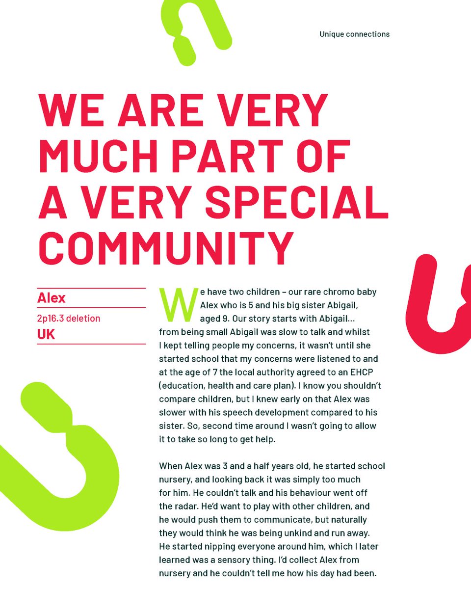 Unique_charity's tweet photo. Meet Alex, who lives with 2p16.3 deletion.

Receiving the diagnosis was extremely lonely as his parents didn't know what it meant for Alex. When they found Unique, they found support and a sense of community.

📕 Read the full story  in our Little Red Book https://t.co/64JV2WzMFi https://t.co/DnetWzvjtP