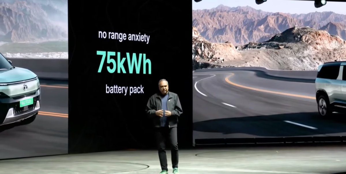 Motors77's tweet photo. Tata Sierra EV is here, and the headline isn't just the car. Tata has announced a lifetime battery warranty for it.

Confirmed at launch:
• 75kWh battery pack, with a 'no range anxiety' pitch
• Lifetime battery warranty
• QWD dual-motor all-wheel drive (Tata's second AWD EV after the Harrier EV)
• Built on the acti.ev platform, slotting between the Curvv EV and Harrier EV

Expected (pricing and range to be confirmed on stage): 500km+ real-world range and a roughly Rs 20-25 lakh price, taking on the Mahindra BE 6, Hyundai Creta Electric and Maruti e Vitara.

A lifetime battery warranty could be the trust card that wins over buyers still nervous about EVs. Tempting enough? 🔋