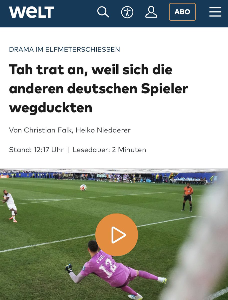ainyrockstar's tweet photo. Alles ist immer eine Frage des Blickwinkels. Wir können uns natürlich auf Tahs verschossenen Elfmeter konzentrieren, oder man sieht es so, dass der Abwehrspieler, dem zu Unrecht unser Siegtreffer aberkannt wurde, als sechster Schütze zum Elfmeterpunkt ging, weil andere die Hosen voll hatten. Tah hat in seiner 13jährigen Karriere keinen einzigen Elfmeter geschossen, aber im Gegensatz zu anderen war er bereit, Verantwortung zu übernehmen. 🙏

https://t.co/ZXaX9J53B9