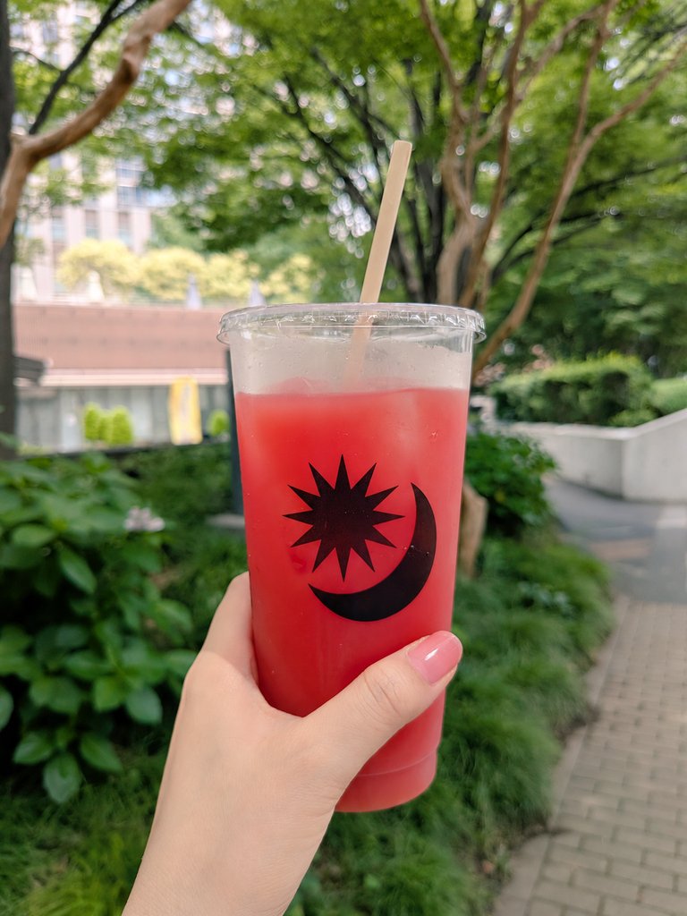 rowukp's tweet photo. プロントのすいかジュース🍉とっても美味しかった！ https://t.co/aQwG4Xa39J