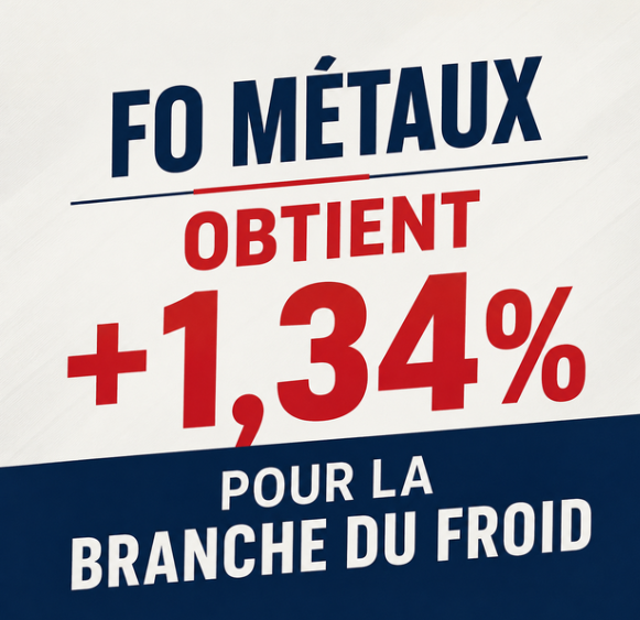 fedefometaux's tweet photo. 💶 #FOMétaux a obtenu aujourd’hui une nouvelle augmentation des minima conventionnels de 1,34% sur l’ensemble de la grille salariale de la branche du #Froid après une hausse de 1,2% négociée en début d’année. Le combat pour le pouvoir d’achat continue ! https://t.co/OGIDRic8Me