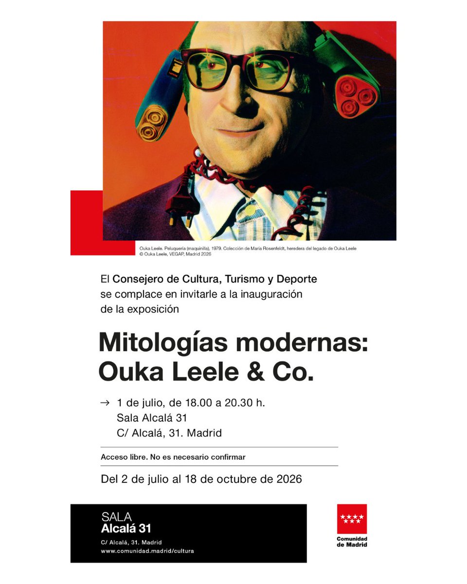 proy_andromeda's tweet photo. ¡Atención! 📢 El 1 de julio se inaugura la exposición Mitologías modernas: Ouka Leele &amp; Co. 👏

Más información disponible en la web de Andrómeda 👉 https://t.co/36euzeAF8c https://t.co/Au2MZ4S1FV