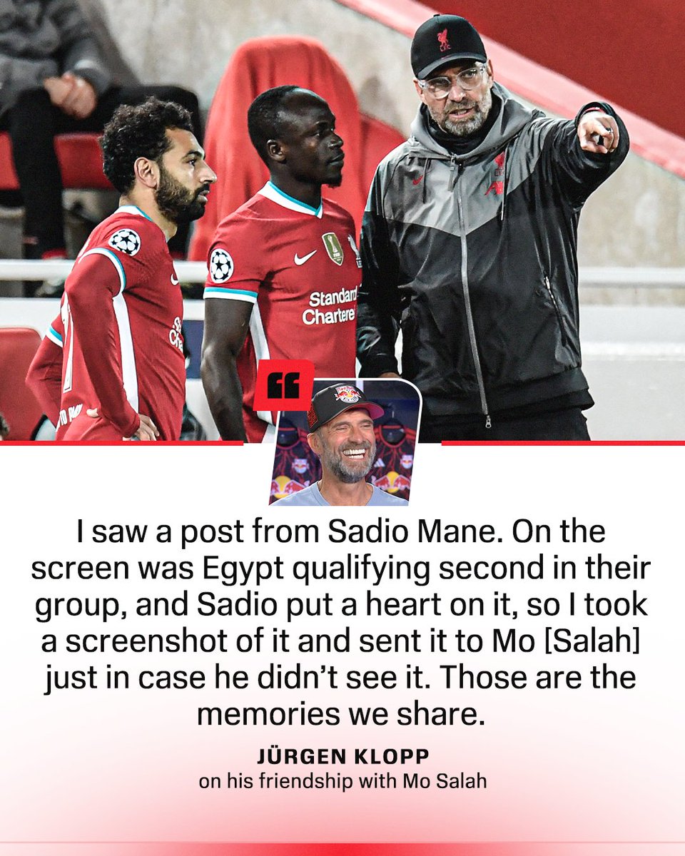 ESPNUK's tweet photo. Jürgen Klopp still ensuring the bond between his former star duo remains strong 🥹🔴 https://t.co/FxWKRnQbbJ