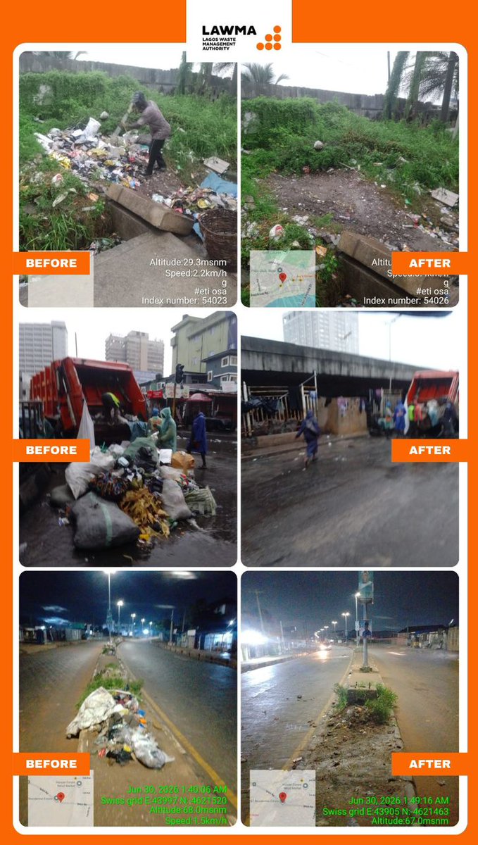 lollylarry1's tweet photo. LAWMA Clears Multiple Blackspots Across Epe, Ikoyi, Lagos Island, and Orile Corridors

https://t.co/LxDns5bMMd https://t.co/agxP9y923N