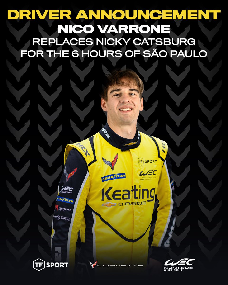 &TEAM NICHOLAS ツアーラキドロ Nico Varrone joins the #33 Corvette Z06 GT3.R for the 6 Hours of