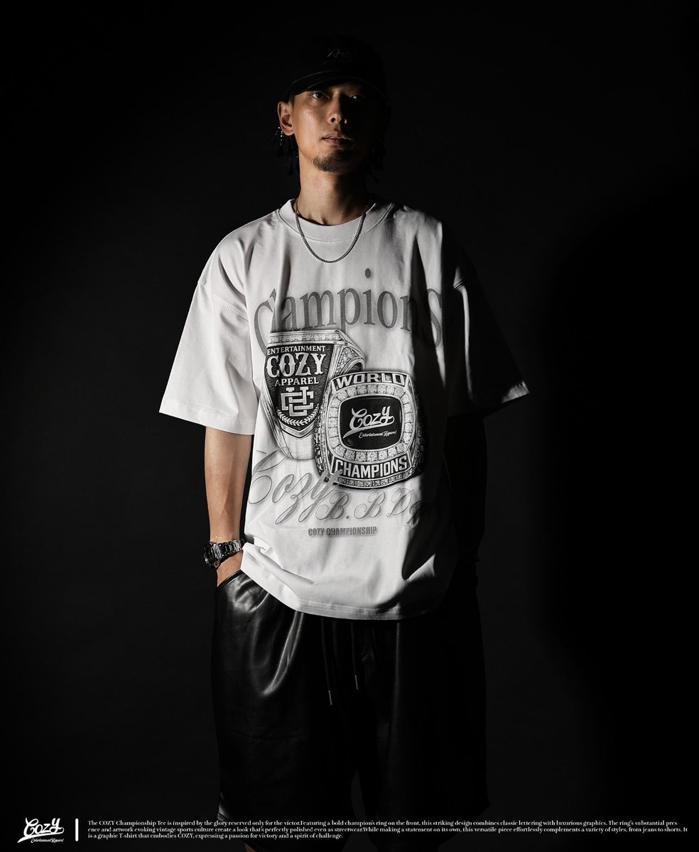 ▽ Model Styling ▽ ・COZY Championship Tee ・COZY PU Leather