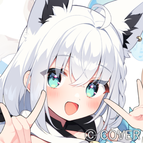 白上フブキ ,白上フブキ(通常) 「8周年おめでとうございます 白上フブキ様の6月のメンバーシップ限定壁紙を描かせて」|ニャドラ＠ホロクルH-25のイラスト