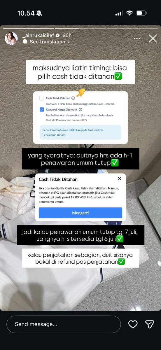 ride_x1990's tweet photo. Rahasia Felicia Kurniawan ternyata pakai fitur cash tidak ditahan di Ajaib. Jadi dana yang ada tetap bisa dipakai untuk ikut pemesanan IPO lain selama prosesnya, bikin alokasi modal jadi lebih fleksibel. https://t.co/hxGYbMO6MY