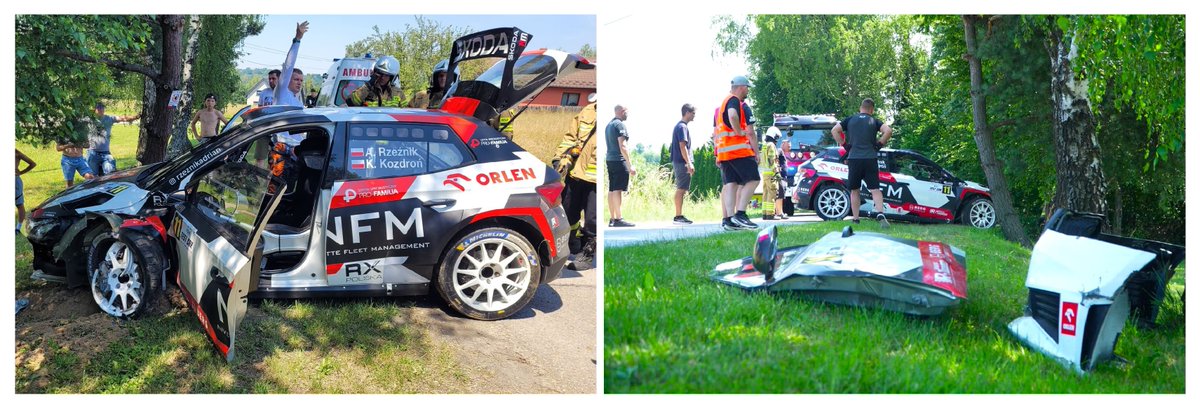 KibiceKubicy's tweet photo. 3 załoga klasyfikacji KIQ RSMP 2026 Adrian Rzeźnik / Kamil Kozdroń (Skoda Fabia Rally 2) rozbija auto na wczorajszych testach przed Rd3 RSMP - Valvoline Rajd Małopolski. Załoga OK. Trzymamy kciuki za 'reanimację' rajdówki i start w Makowie Podhalańskim👍

#RSMP #Rally #ORLEN #NFM https://t.co/jXVuOHpmll