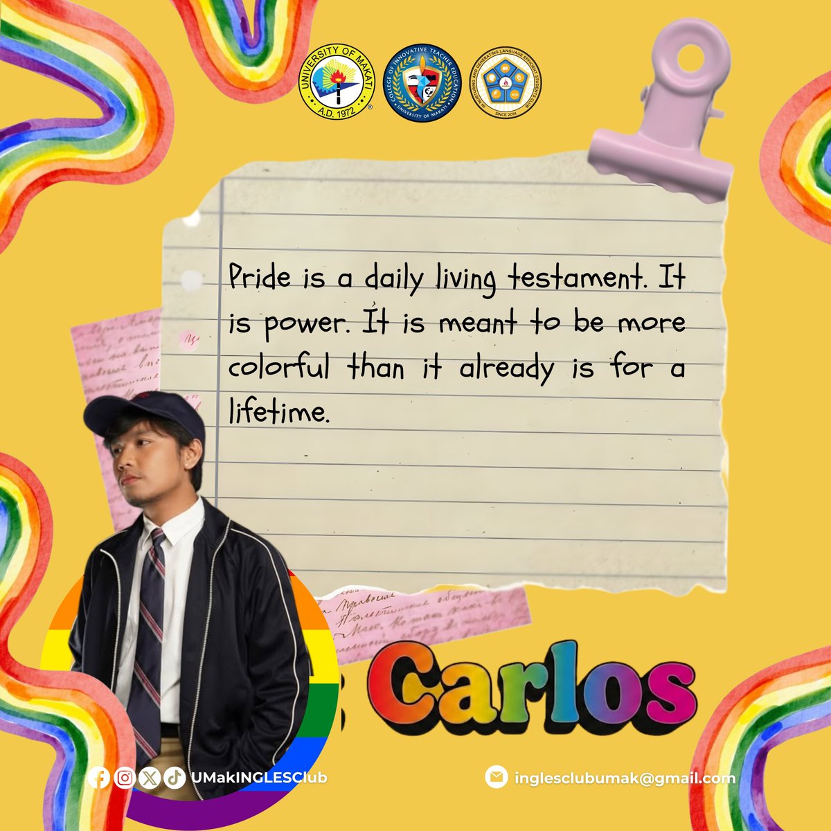 UMakINGLESClub's tweet photo. 🌈 𝗗𝗮𝗽𝗮𝘁 𝗺𝗮𝘆 𝗯𝗮𝗸𝗹𝗮... 𝗠𝗮𝗵𝗮𝗹 𝗸𝗼 𝗮𝗻𝗴 𝗺𝗴𝗮 𝗯𝗮𝗸𝗹𝗮, 𝗠𝗮𝘀𝗮𝘆𝗮 𝗸𝗮𝗽𝗮𝗴 𝗺𝗮𝘆 𝗯𝗮𝗸𝗹𝗮! —𝑴𝒔. 𝑬𝒖𝒈𝒆𝒏𝒆 𝑫𝒐𝒎𝒊𝒏𝒈𝒐, 𝑨𝒏𝒈 𝑩𝒂𝒃𝒂𝒆 𝒔𝒂 𝑺𝒆𝒑𝒕𝒊𝒄 𝑻𝒂𝒏𝒌 𝟐 👸
 
#INGLESClub
#PrideMonth2026

1/4 https://t.co/2XZ2ytDQ1e