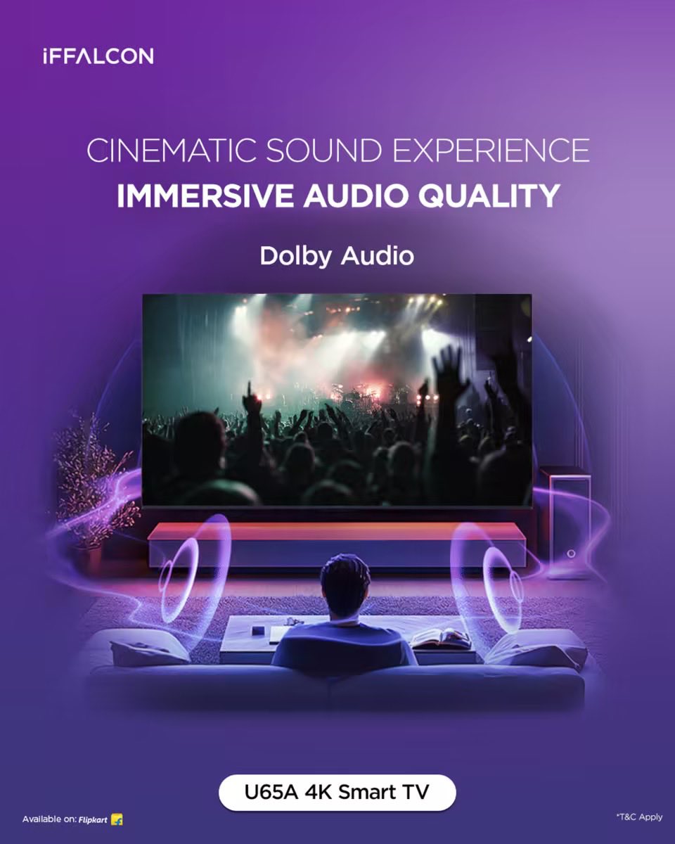 iFFALCONIndia's tweet photo. Not just sound , an experience that surrounds you. Every dialogue, beat, and moment feels richer and more immersive ✨

#Immersivesound #Feeltheaudio  #DolbyExperience #iffalcon #explorepage

(Dolby Audio, immersive sound, cinematic audio, surround experience, crystal clear dialogue)