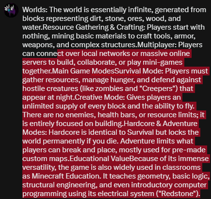 ValkStrikeX's tweet photo. What is minecraft https://t.co/C5eVM4VHEC