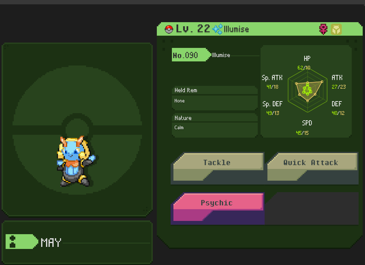 UndreamedPanic's tweet photo. I was running around testing weather and SUDDUNLY an overworld wild SHINY appeared, my first actual full odds shiny in Gamma Emerald since I started making it LOL

My other shinies are because I was testing something https://t.co/sFGfgtARvc