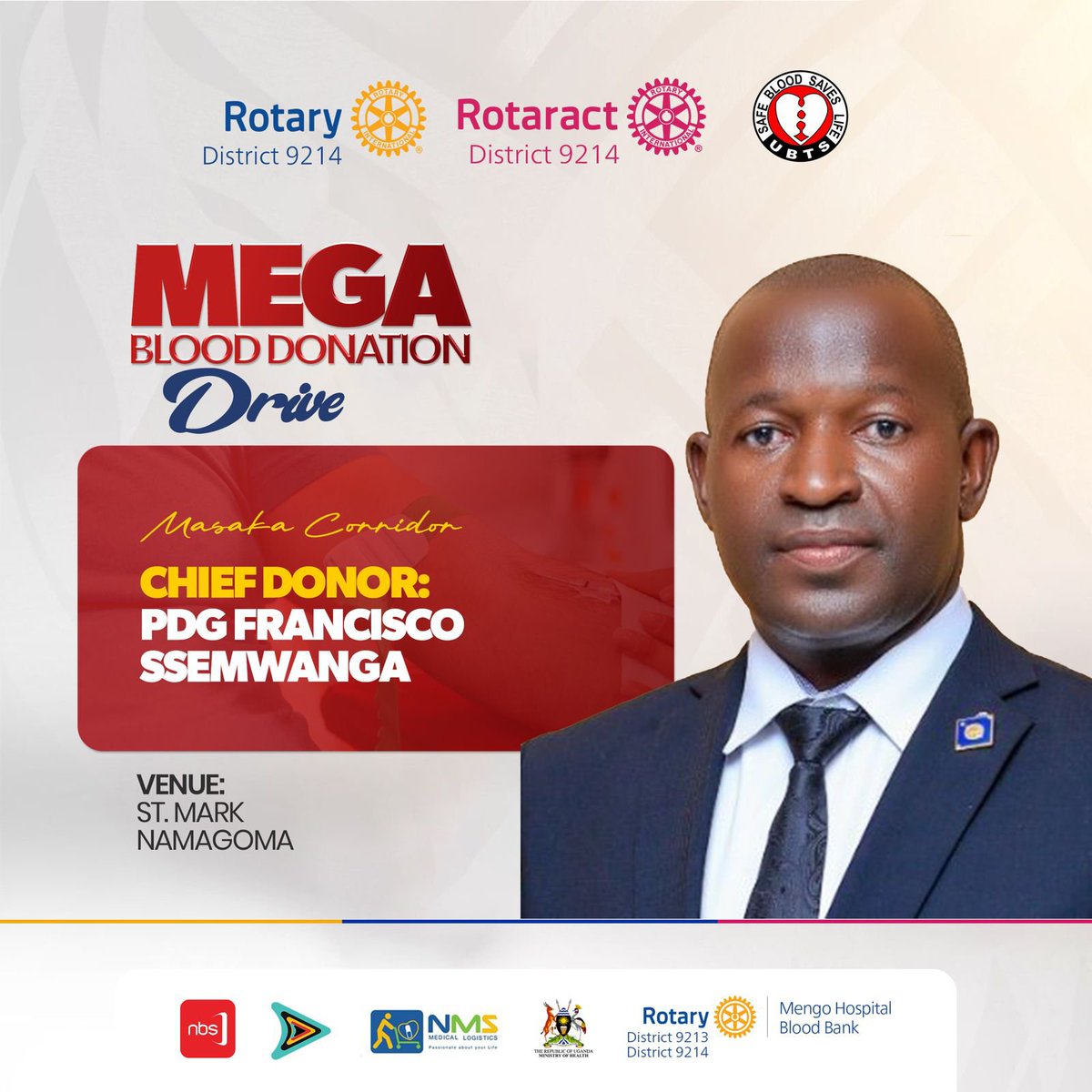 rotaryd9214's tweet photo. Drive and help replenish blood banks for those in urgent need.

📅 Wednesday, 1st July 2026  
📍 St. Mark’s College, Namagoma  
🩸 Donate Blood ❤️ Save Lives 🤝 Make a Difference  

#EachOneEngageForImpact #RotaryD9214 #MegaBloodDonationDrive https://t.co/ilWe9kkMtN