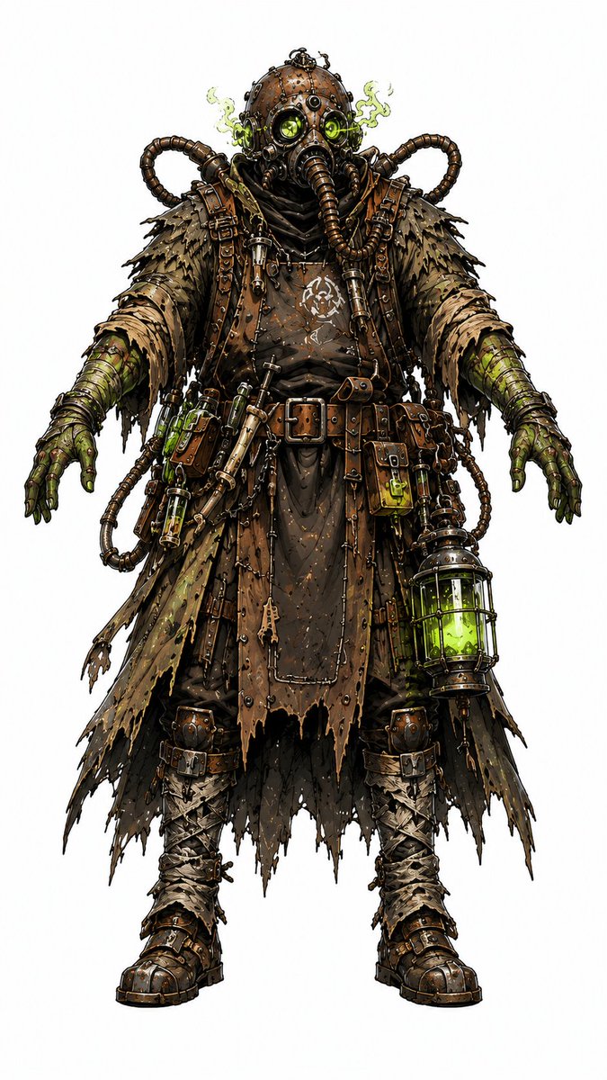 Steampunk Plague Alchemist Character