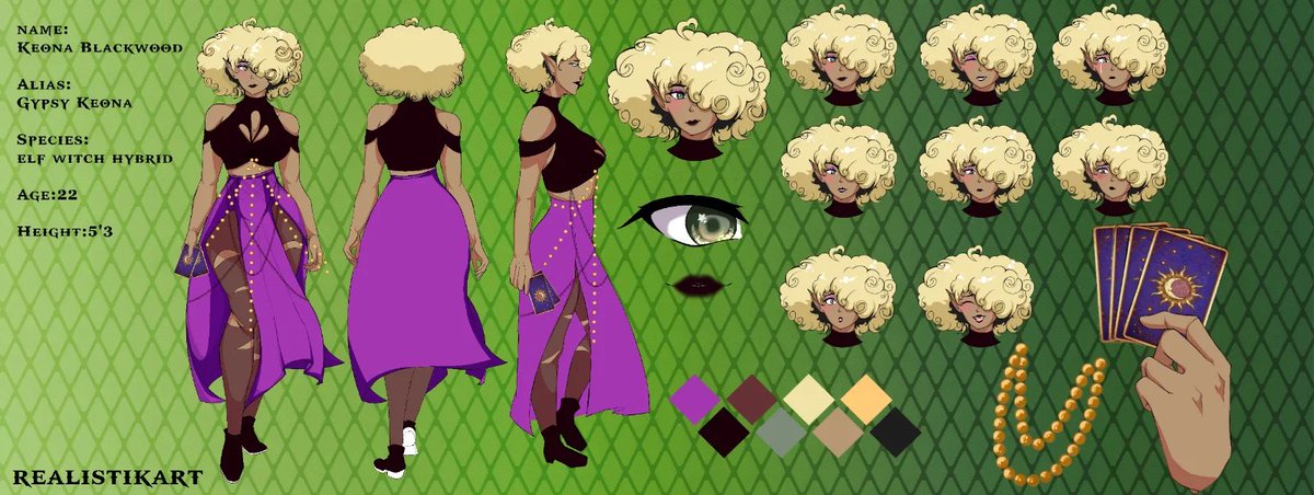 milliecolton's tweet photo. Just finished this character reference sheet for @slugmynuts✨ Really happy with how Keona Blackwood turned out. 
Next step: turning her into a fully rigged Live2D model. Can't wait to bring her to life! 💜

#CharacterDesign #ReferenceSheet #Live2D #VTuberArt #DigitalArt https://t.co/0lWydkytj5