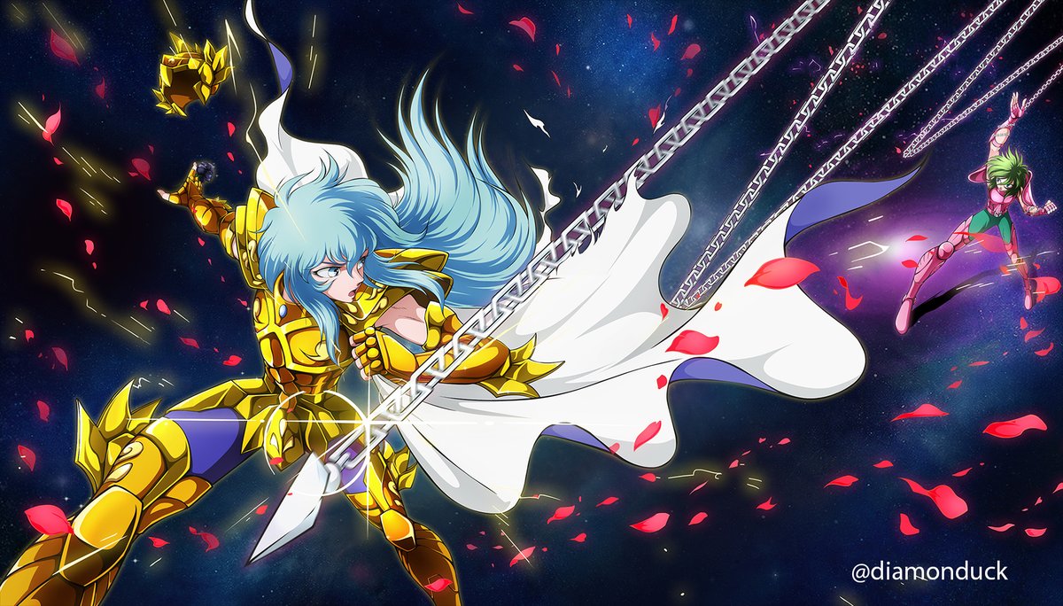 diamonduck2026's tweet photo. Aphrodite♓️🌹 VS Shun ⚡️
 #聖闘士星矢  #SaintSeiya40th https://t.co/GAAjF5lqlH