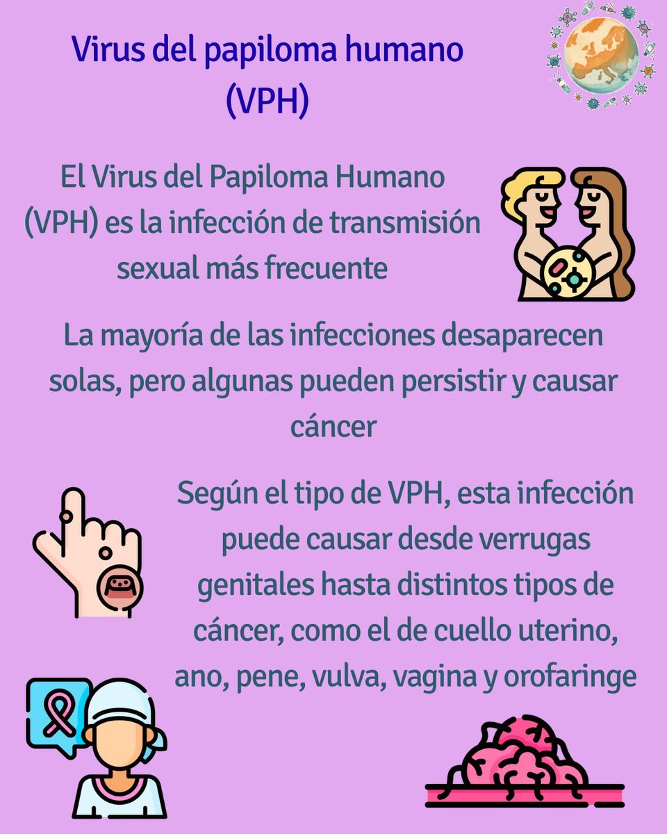 InmunoEmbajada's tweet photo. 🎗️ El VPH es la infección de transmisión sexual más frecuente del mundo. 💉 La vacuna protege frente a 9 tipos del virus, incluidos los responsables de la mayoría de los cánceres de cuello uterino. Puede prevenir cerca del 90% de estos casos. #VacunaconVdeVerano #GESEI https://t.co/B90OC0R8dx
