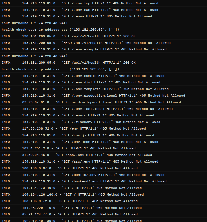 nacbotics's tweet photo. Yo!!! @honour_can_code, why is your service running a series of queries looking for non-existent config files after I set up a cron task?

At first, I thought it was an external attack. Then I deployed a new service and linked its URL to your cron jobs. Shortly after, a web crawler started crawling different URL combinations, trying to find non-existent files on my service.

Note: @pxxl_space is the only service that knows this app is live.

I just want to understand what's going on and what the purpose of this is.