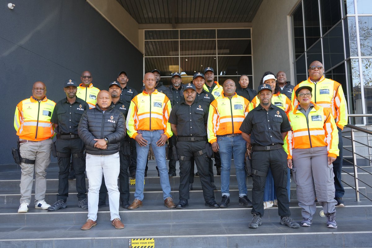 PSiRALive's tweet photo. The Authority has deployed its Specialised Operations Unit, together with Inspectors, across the country to monitor compliance and ensure that Security Service Providers adhere to the Code of Conduct when rendering security services. 

These operations reinforce the Authority's commitment to promoting professionalism, accountability, and lawful conduct within the private security industry.

Report non-compliance to complaints@psira.co.za 

#Security #PSiRALive