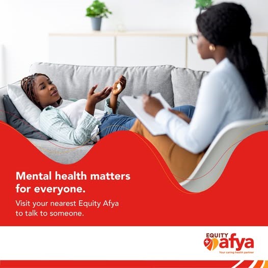 Hot_96Kenya's tweet photo. If you’re feeling low, overwhelmed, or just not yourself... it's okay.
You can talk to someone, call a friend, or visit a clinic.
Equity Afya is here for you. Visit your nearest Equity Afya Centre and talk to someone.
#EquityAfya #CareForYou #QualityHealthCare https://t.co/9cGG20OqVJ